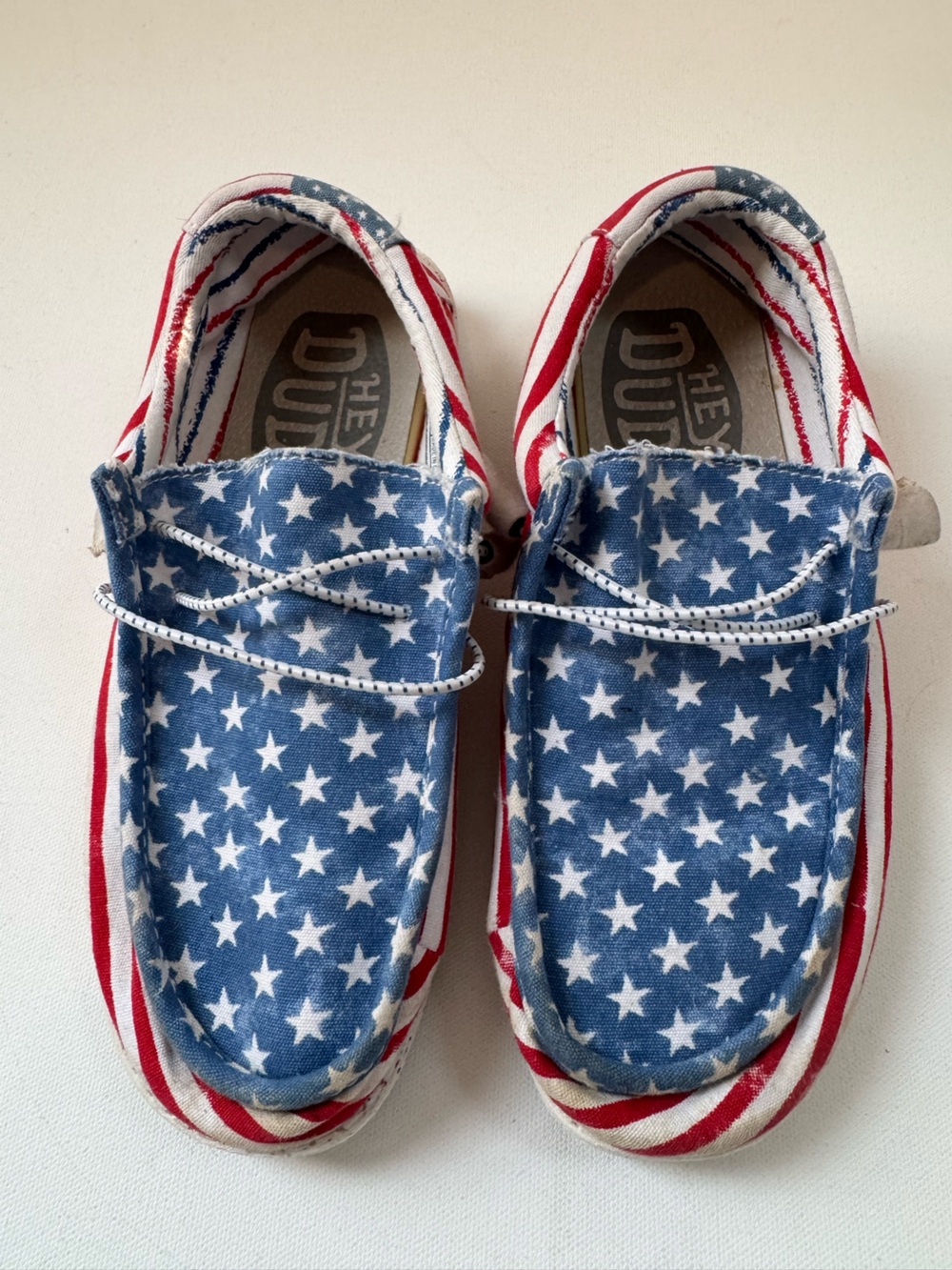 Hey Dude Wally Stars N’ Stripes American Flag Slip-On Shoes Women’s 9